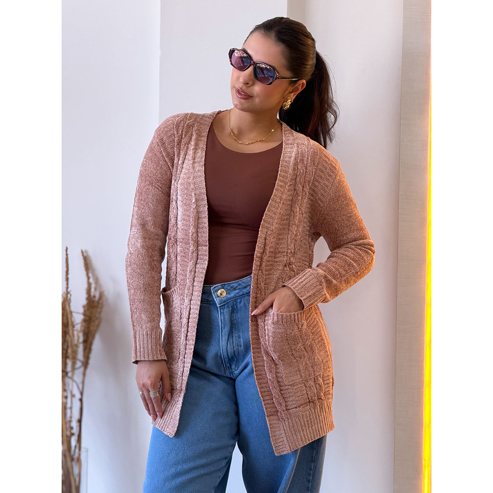 Cardigan Mousse Nude