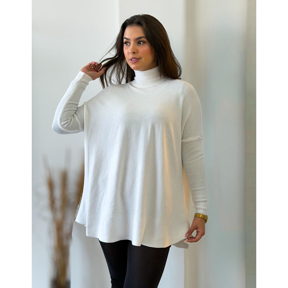 Poncho Modal Branco