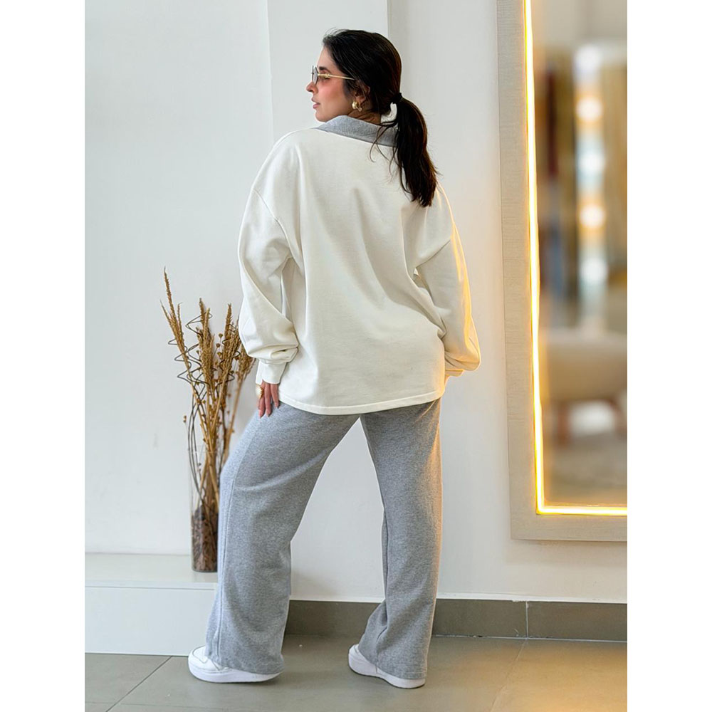 Conjunto Moletom Com Gola New York Cinza