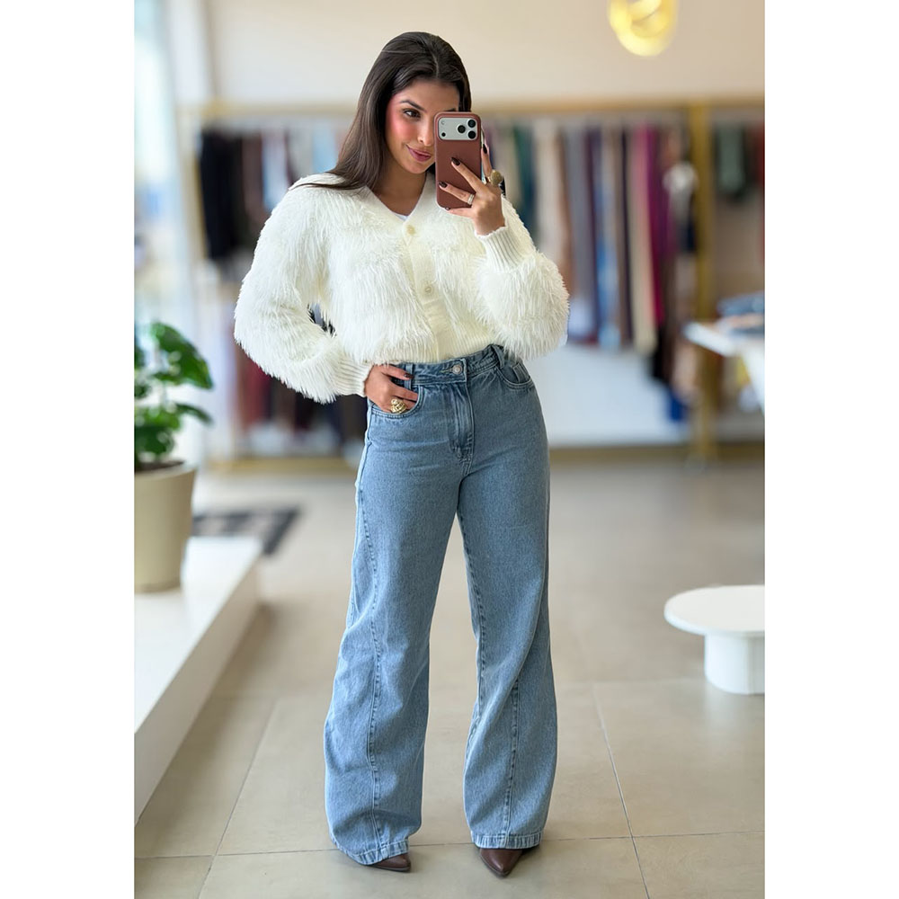 Calça Jeans Wide Leg