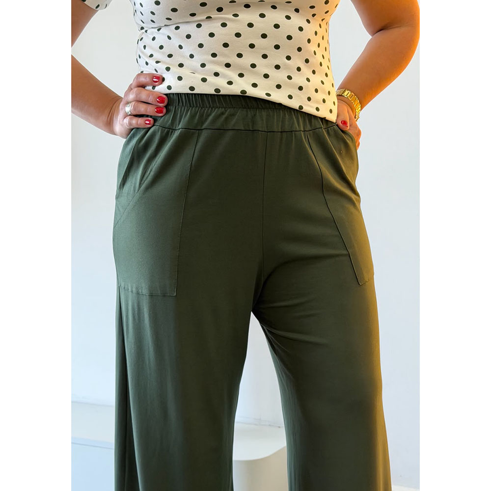 Calça Pantalona Viscolycra Verde