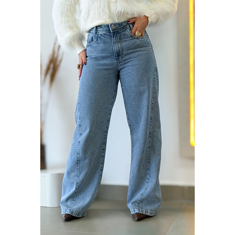 Calça Jeans Wide Leg