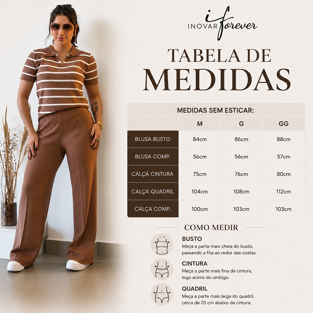 Conjunto Modal Importado Polo Marrom