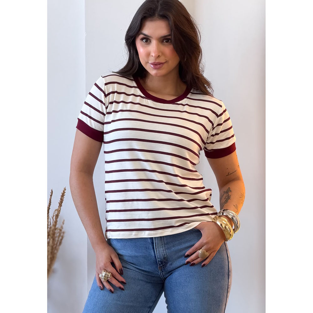 T-shirt Listrada Marsala