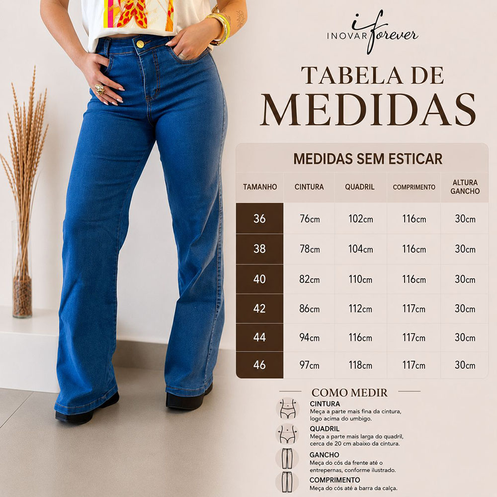Calça Jeans Wide Tradicional