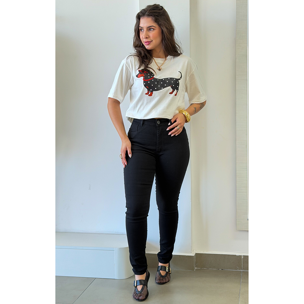 Calça Jeans Skinny Preto
