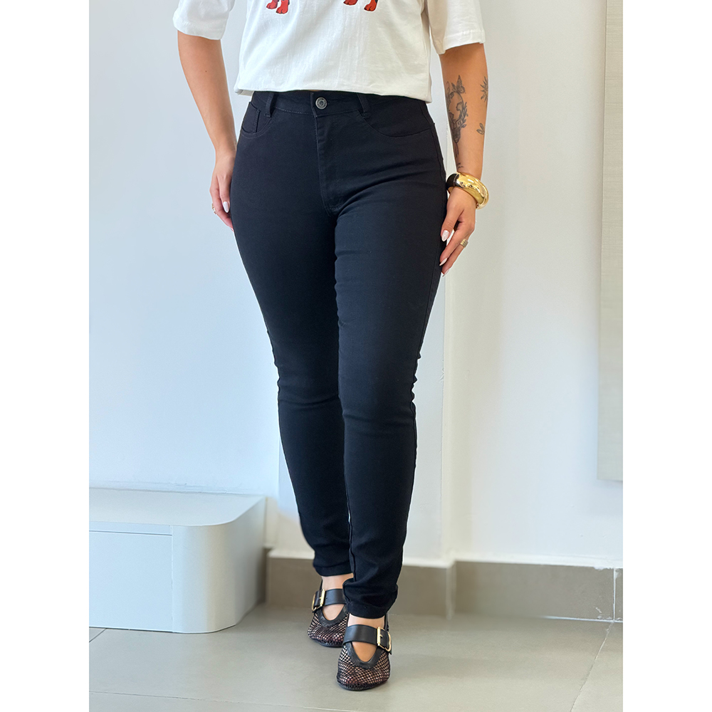 Calça Jeans Skinny Preto