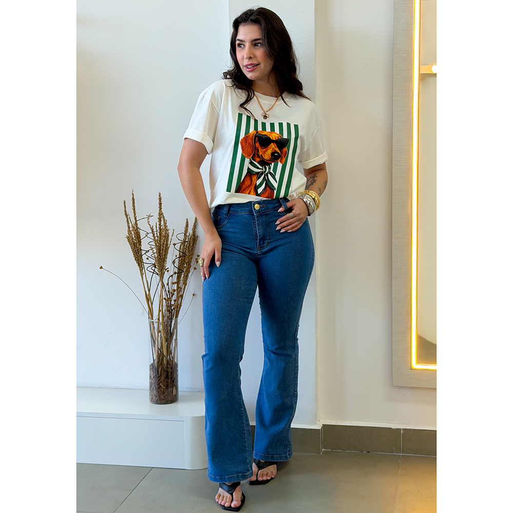 Calça Jeans Flare Petit
