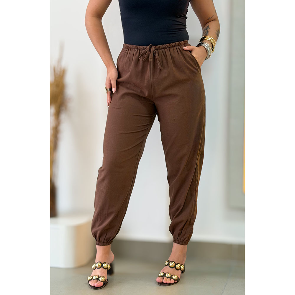 Calça Jogger Marrom