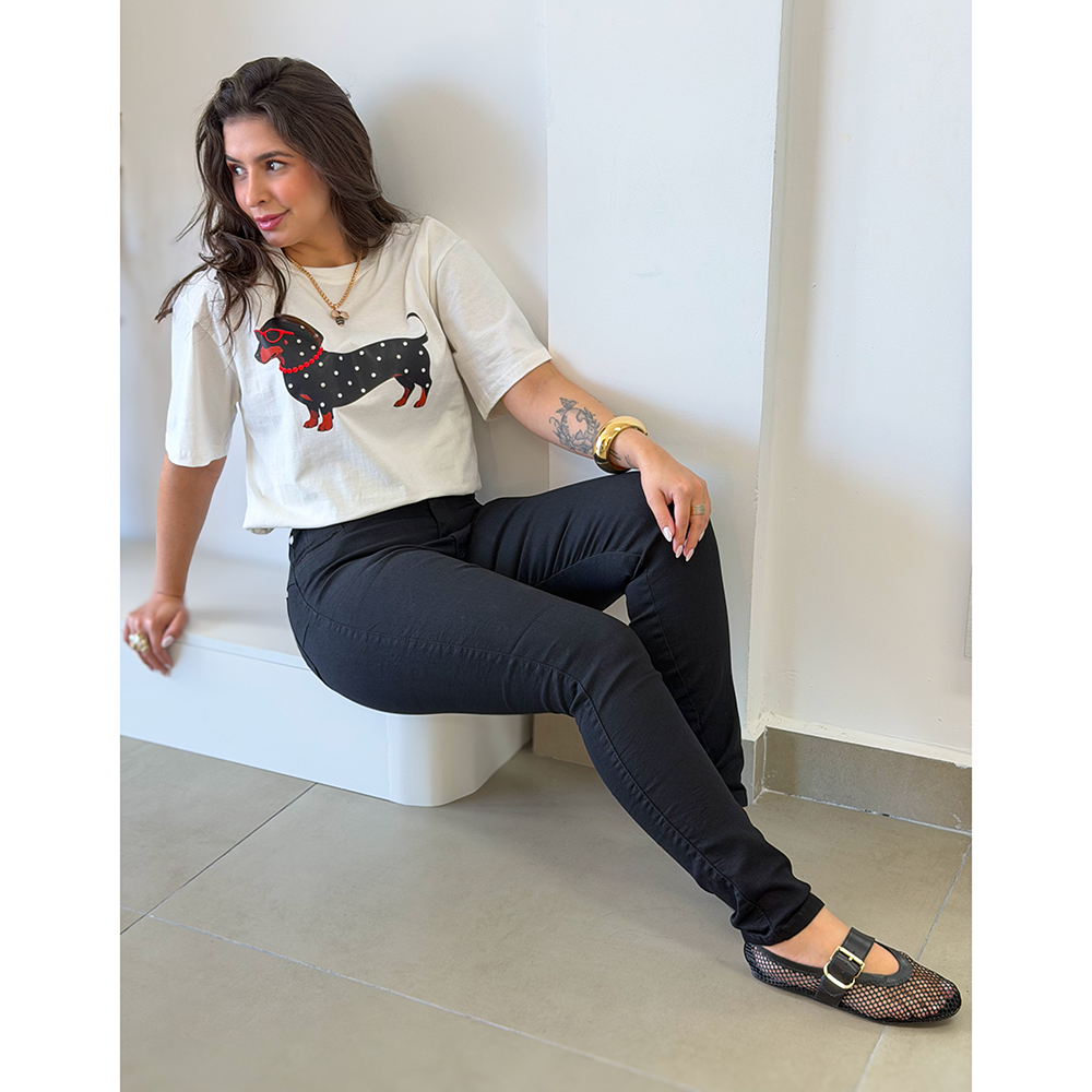 Calça Jeans Skinny Preto