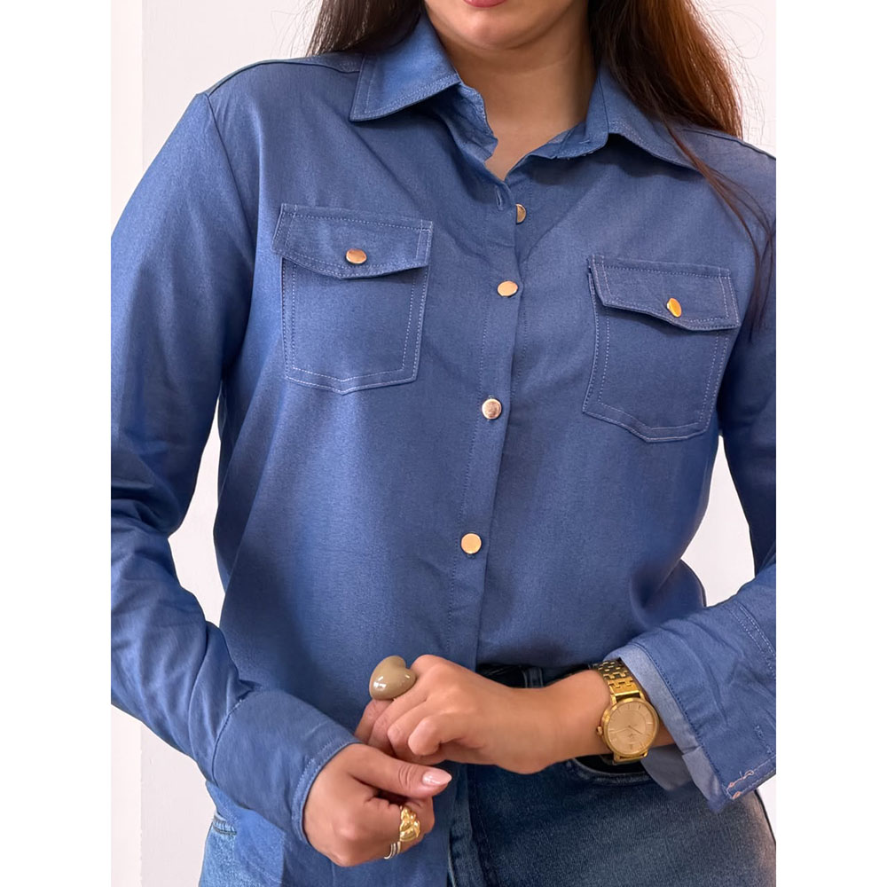 Camisa Jeans Claro