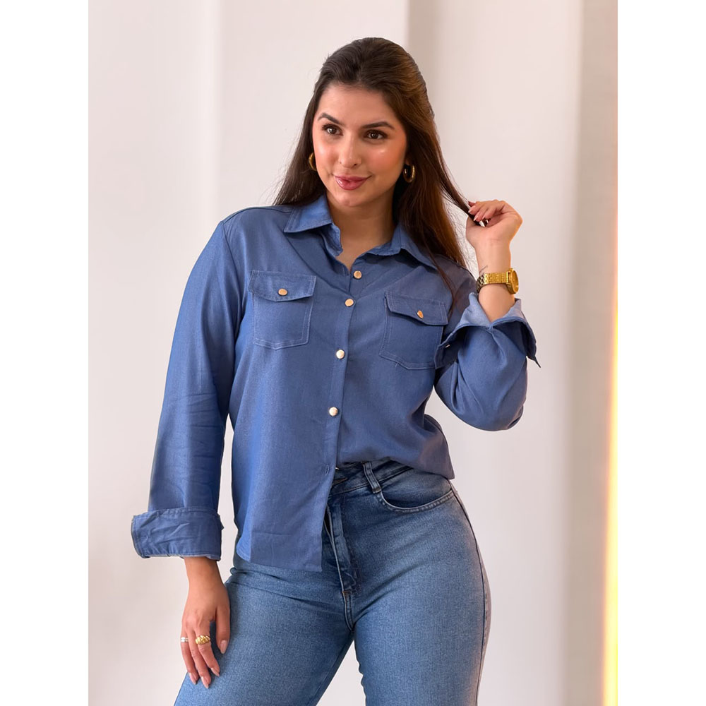 Camisa Jeans Claro