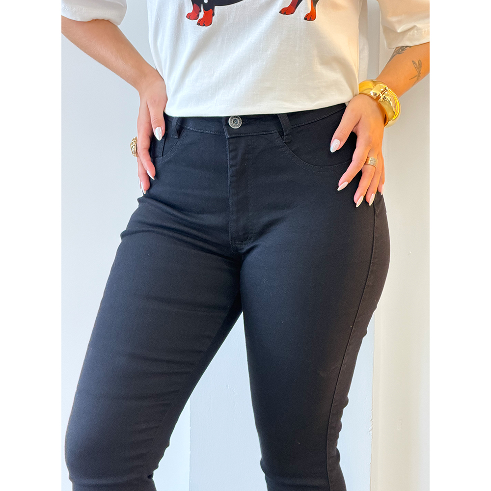 Calça Jeans Skinny Preto