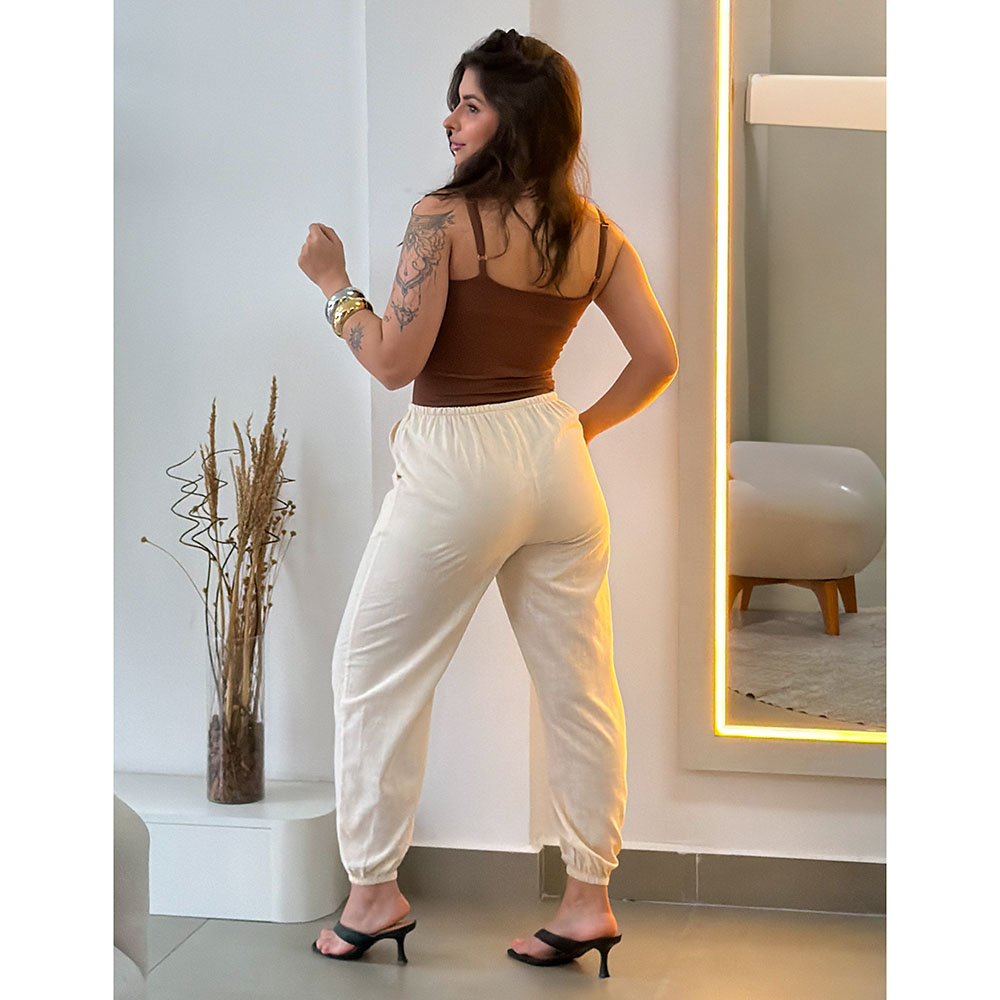 Calça Jogger Bege