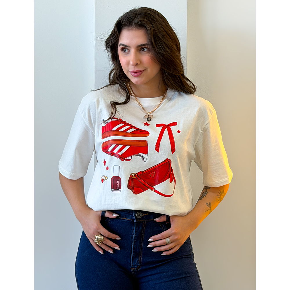 Camiseta Estampa Tenis