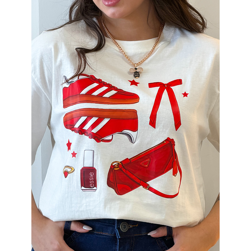 Camiseta Estampa Tenis