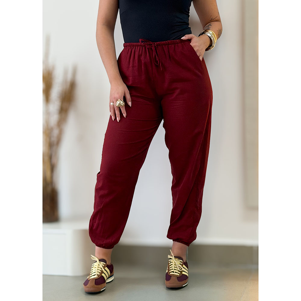 Calça Jogger Marsala