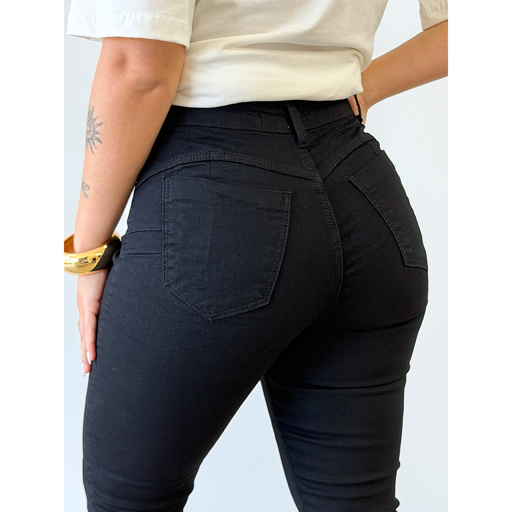 Calça Jeans Skinny Preto