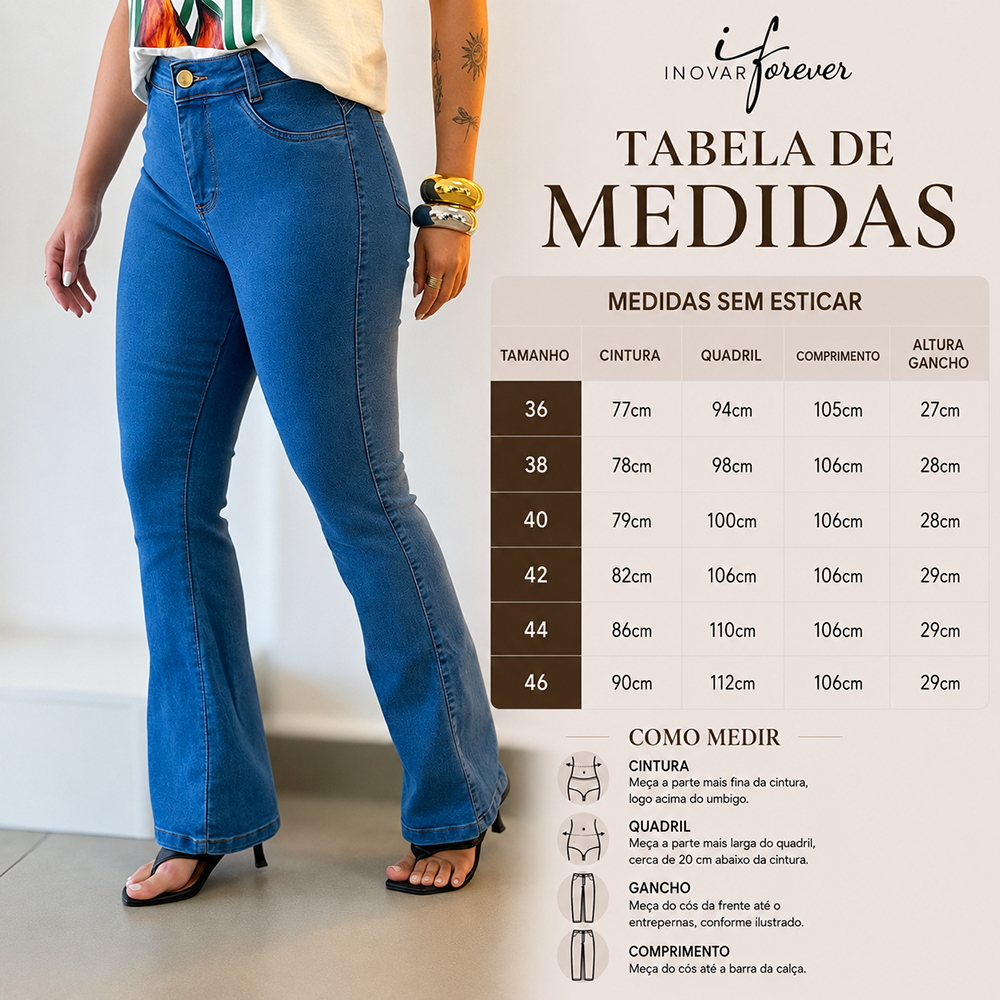 Calça Jeans Flare Petit