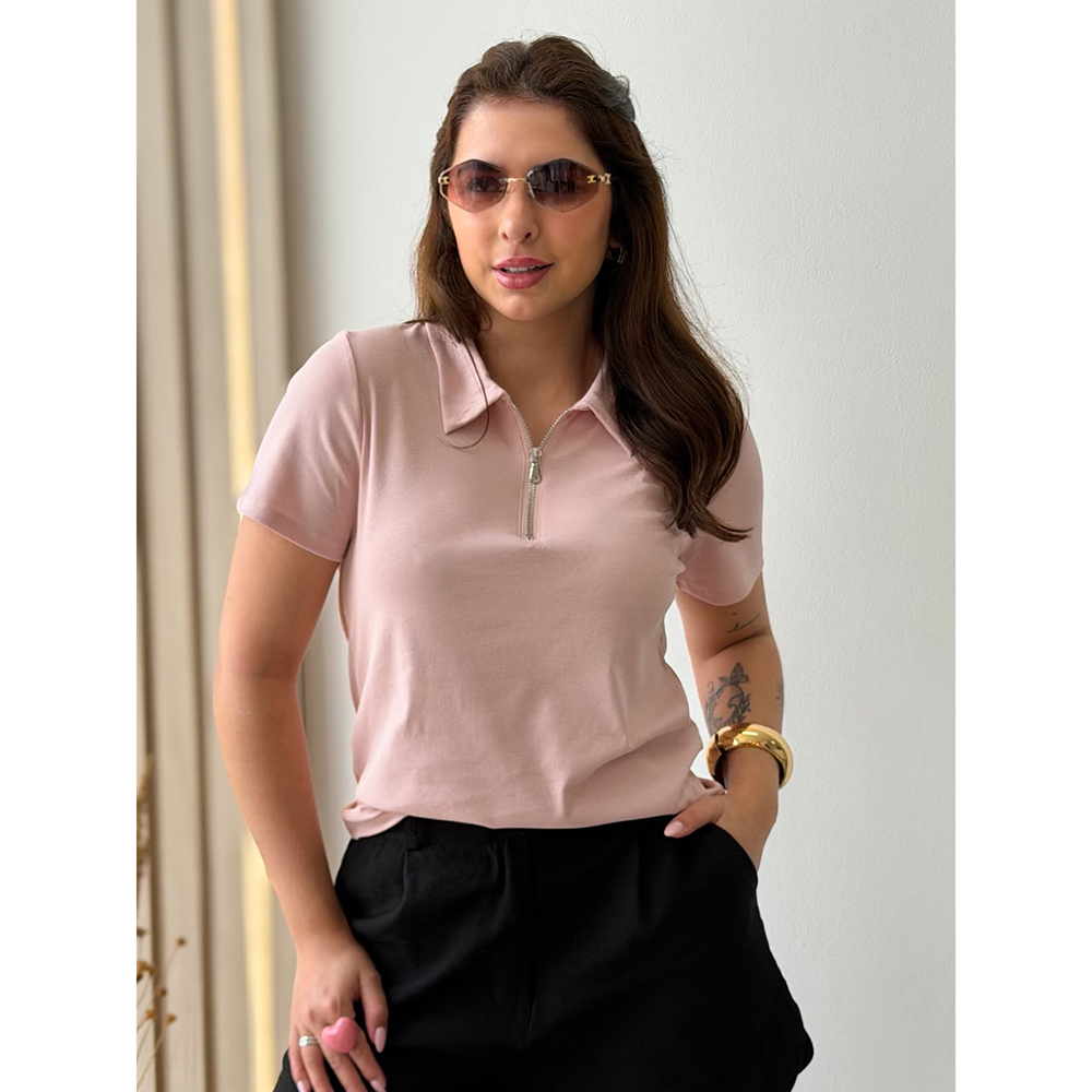 Blusa Polo Rose