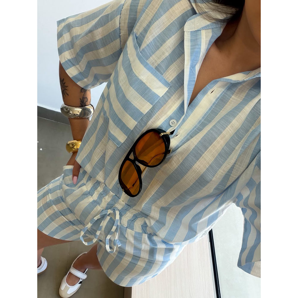 Conjunto Listra Azul Claro