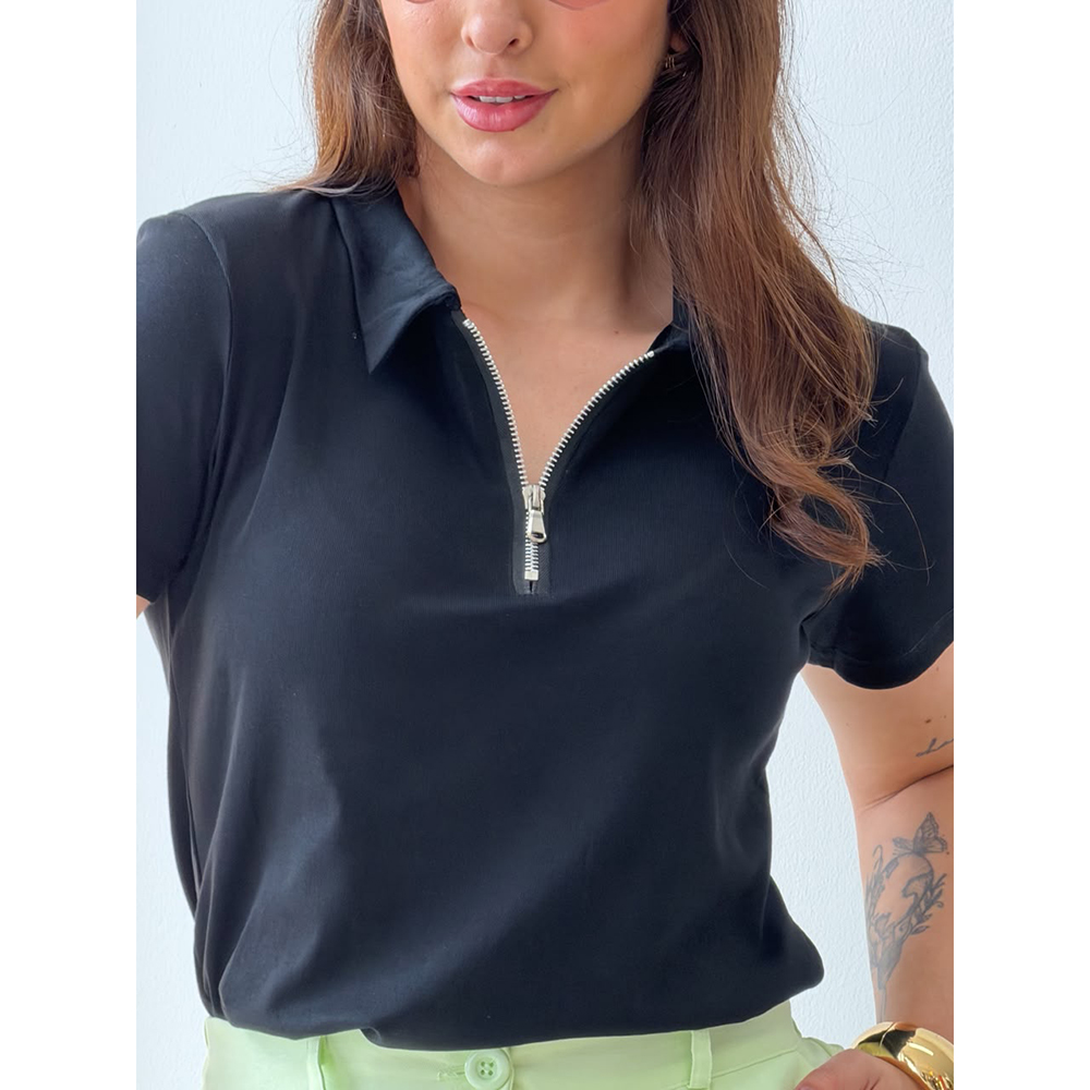 Blusa Polo Preto