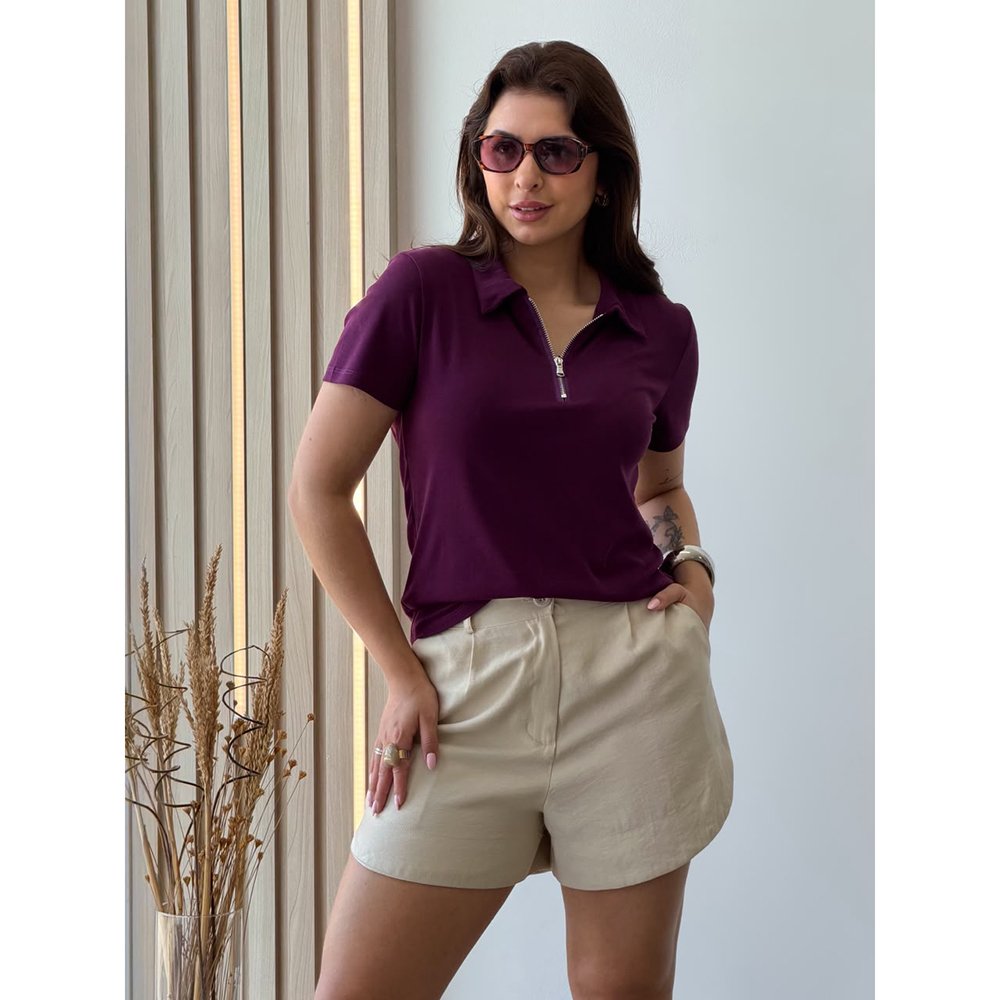 Blusa Polo Uva