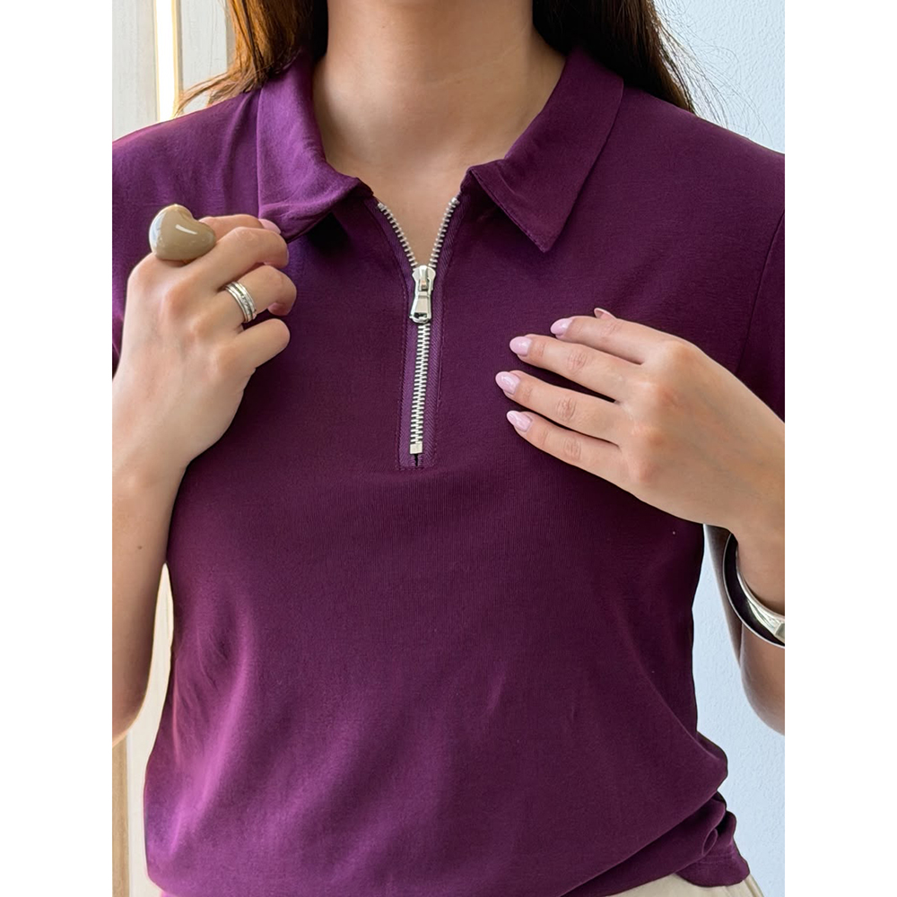Blusa Polo Uva
