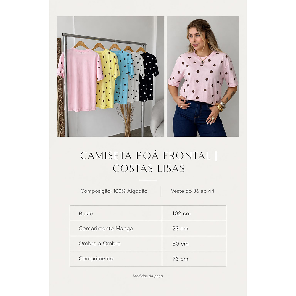 Camiseta Preta com POA Branco