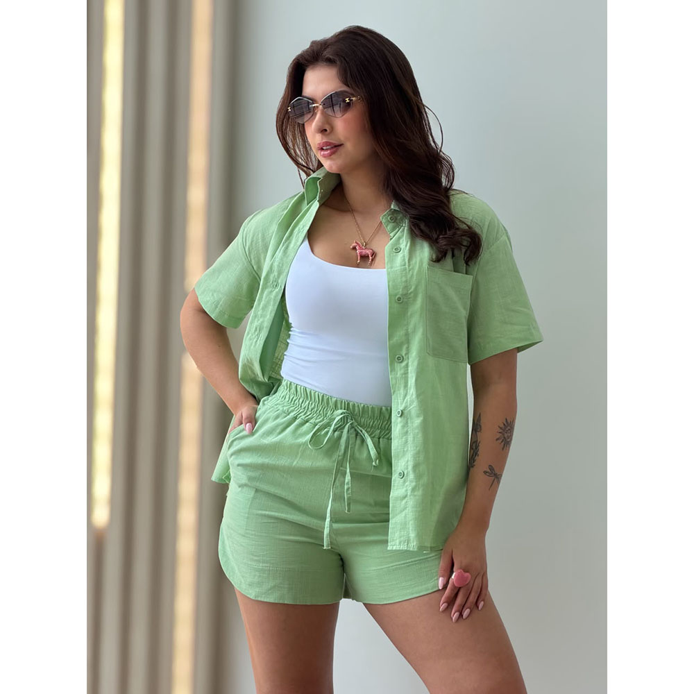 Conjunto Short E Camisa Verde