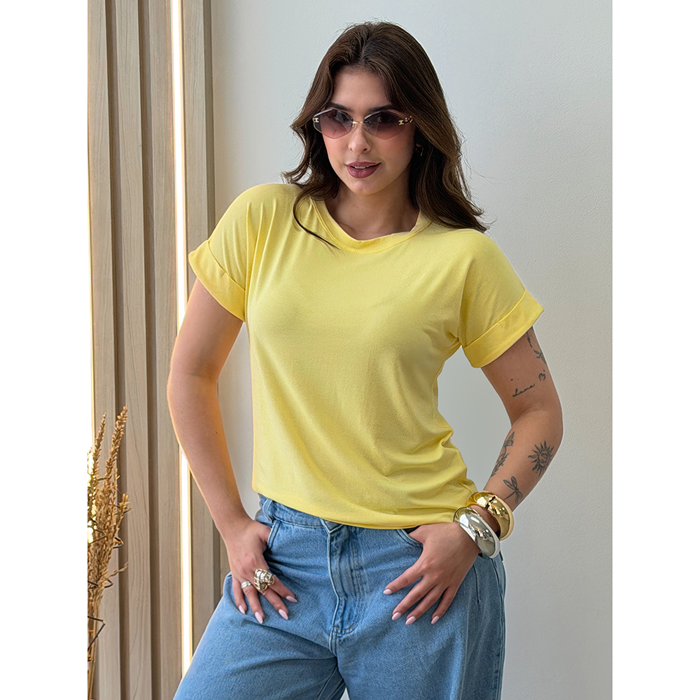T-shirt Básica Amarelo