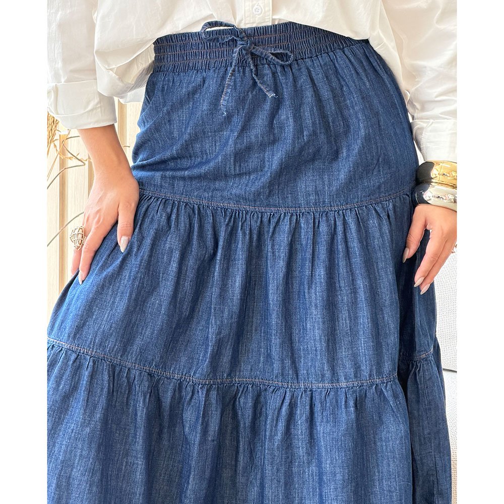 Saia Midi Jeans