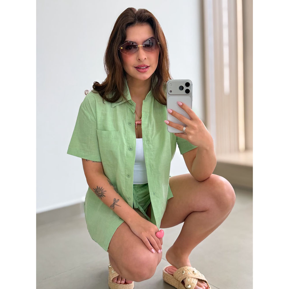 Conjunto Short E Camisa Verde