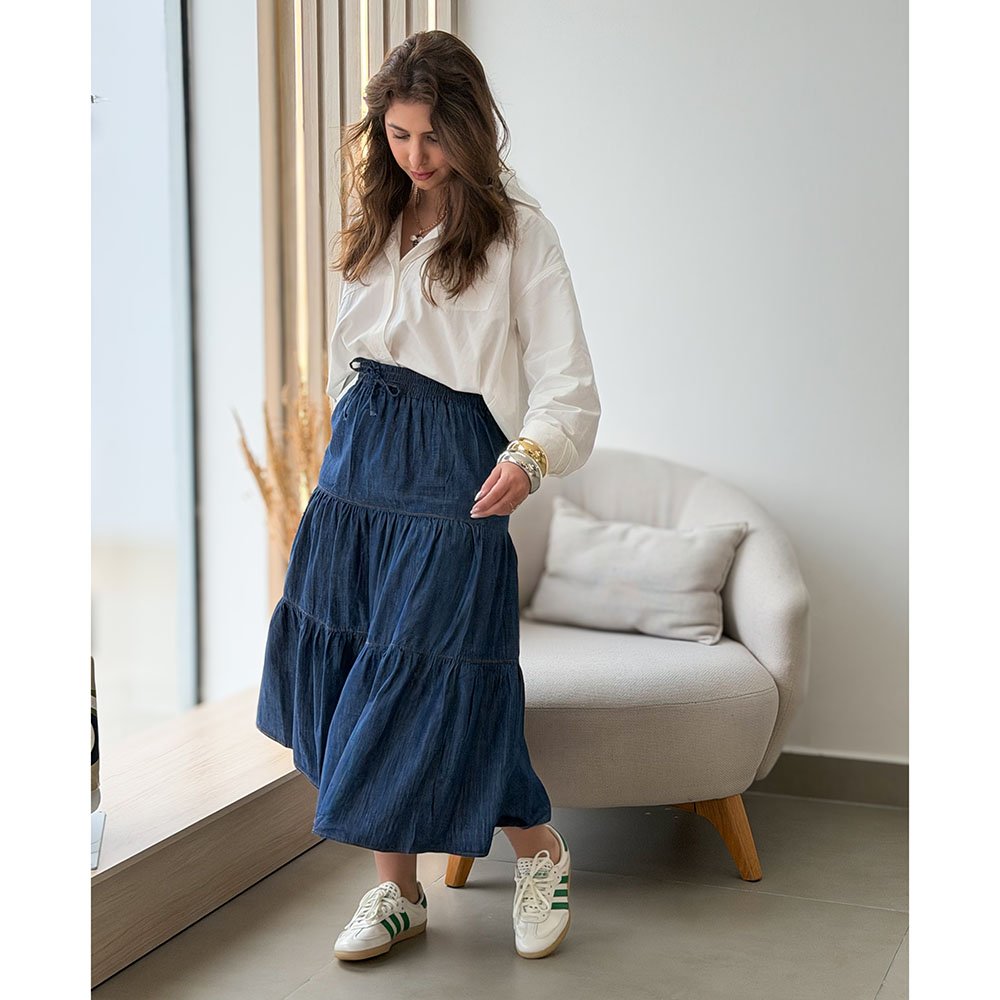 Saia Midi Jeans