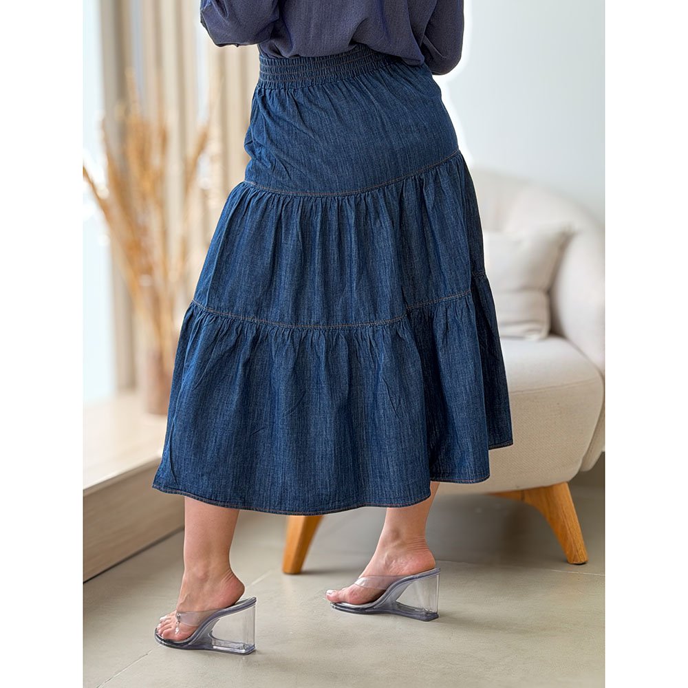 Saia Midi Jeans