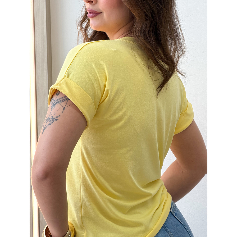 T-shirt Básica Amarelo